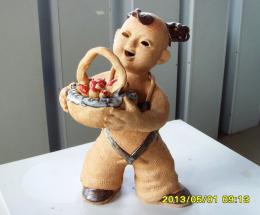hj2351 陶藝棗娃雕塑_工藝禮品_濱州宏景雕塑有限公司